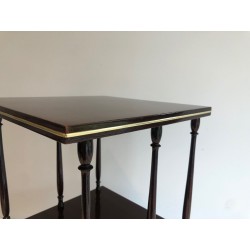 Revolving Two-Tier Table in Mahogany and | Maison Barrois