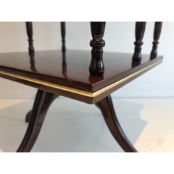 Revolving Two-Tier Table in Mahogany and | Maison Barrois