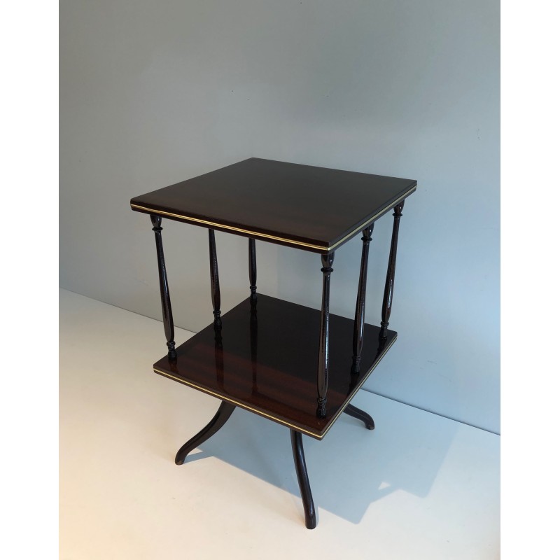 Revolving Two-Tier Table in Mahogany and | Maison Barrois