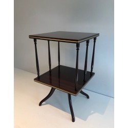 Revolving Two-Tier Table in Mahogany and | Maison Barrois