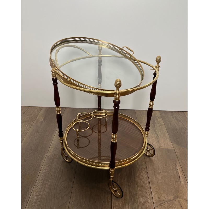 Oval Brass and Mahogany Bar, Maison Baguès | Maison Barrois