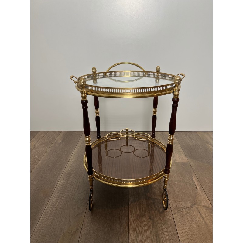 Oval Brass and Mahogany Bar, Maison Baguès | Maison Barrois
