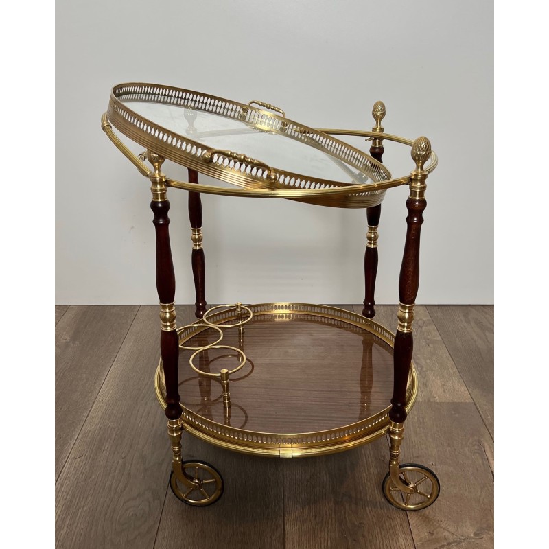 Oval Brass and Mahogany Bar, Maison Baguès | Maison Barrois