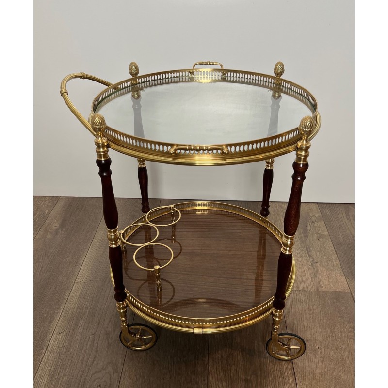 Oval Brass and Mahogany Bar, Maison Baguès | Maison Barrois