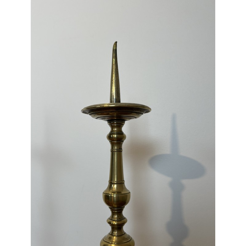 Large Brass Altar Pricket Candlesticks | Maison Barrois