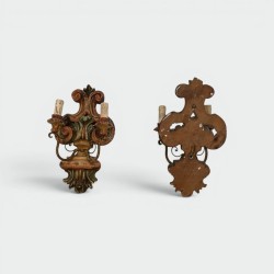 Appliques en Bois Sculpté Polychrome | Maison Barrois