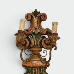 Appliques en Bois Sculpté Polychrome | Maison Barrois