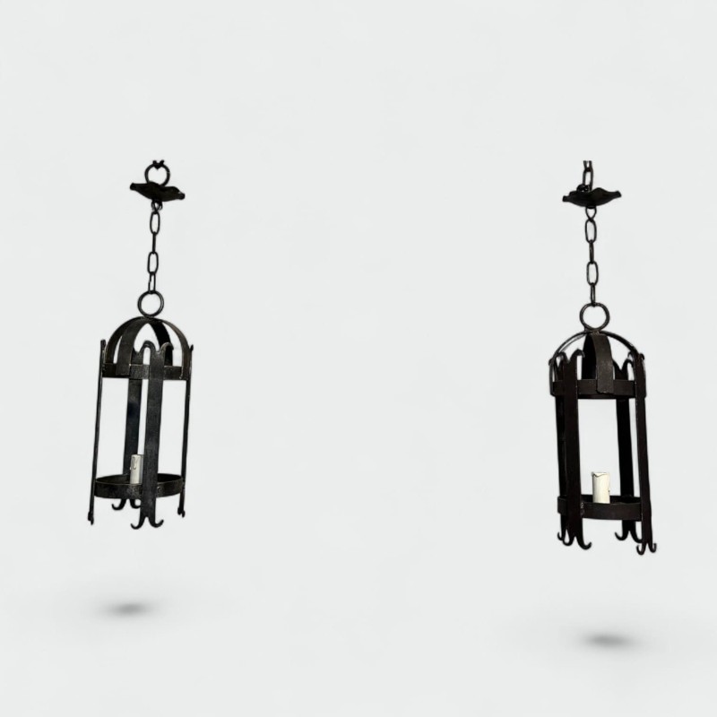 Lanternes en Fer Forgé de Forme Cylindrique | Maison Barrois