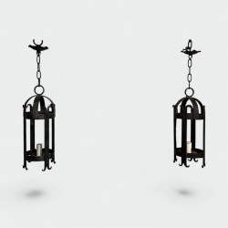 Cylindrical Wrought Iron Lanterns | Maison Barrois