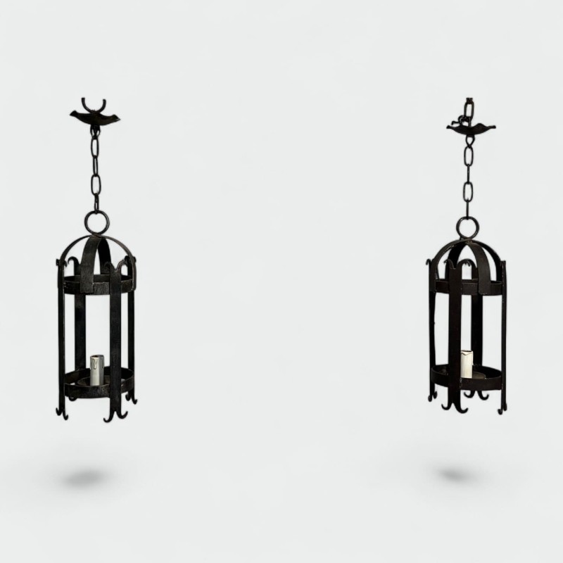 Cylindrical Wrought Iron Lanterns | Maison Barrois