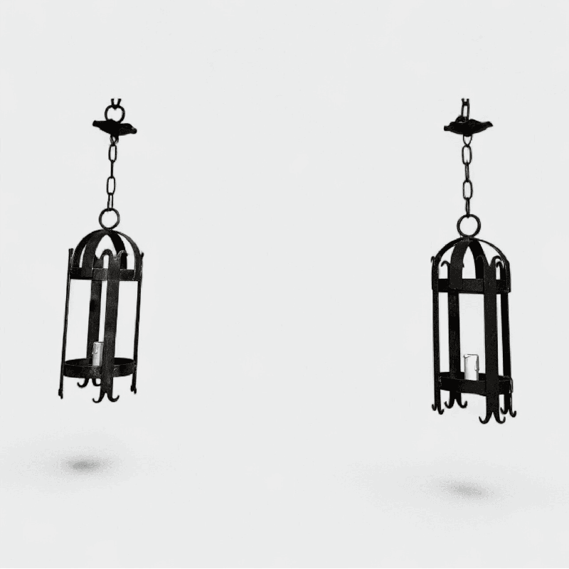 Lanternes en Fer Forgé de Forme Cylindrique | Maison Barrois