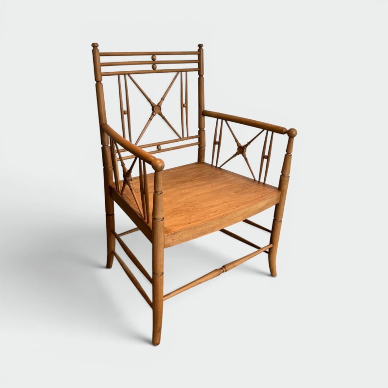 Fauteuil Vicario en Bois Naturel Façon | Maison Barrois