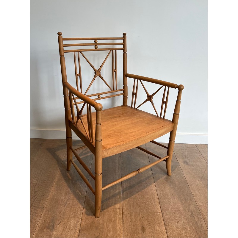 Fauteuil Vicario en Bois Naturel Façon | Maison Barrois
