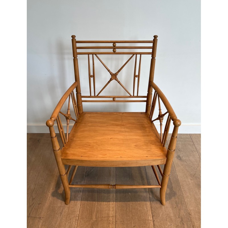 Fauteuil Vicario en Bois Naturel Façon | Maison Barrois