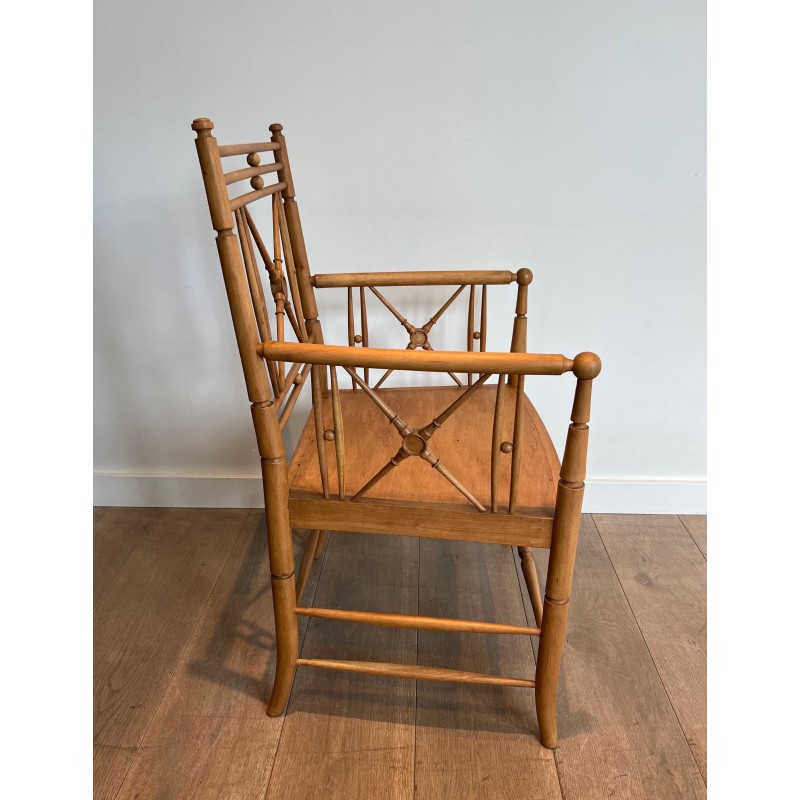 Fauteuil Vicario en Bois Naturel Façon | Maison Barrois