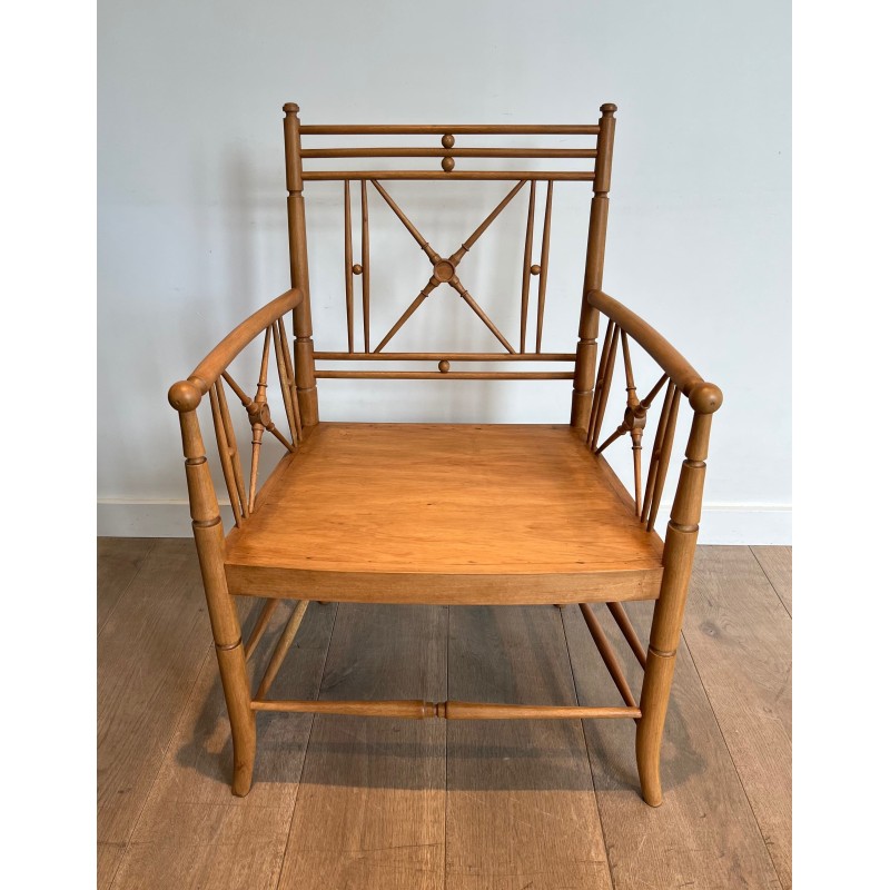 Fauteuil Vicario en Bois Naturel Façon | Maison Barrois
