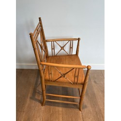 Vicario Armchair in Natural Faux Bamboo | Maison Barrois