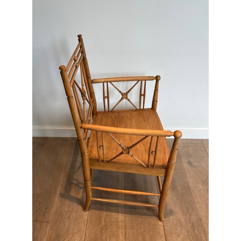 Vicario Armchair in Natural Faux Bamboo | Maison Barrois
