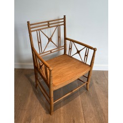 Vicario Armchair in Natural Faux Bamboo | Maison Barrois