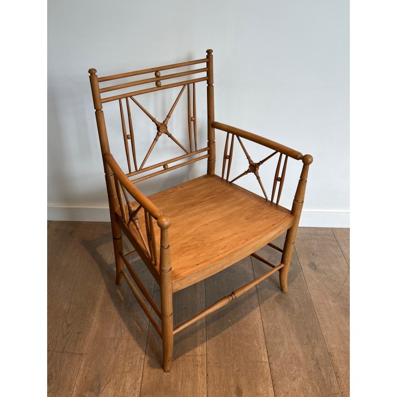Fauteuil Vicario en Bois Naturel Façon | Maison Barrois