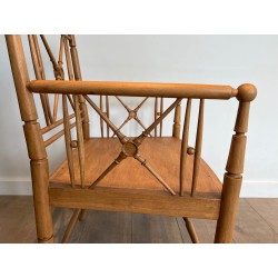 Fauteuil Vicario en Bois Naturel Façon | Maison Barrois