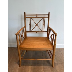Fauteuil Vicario en Bois Naturel Façon | Maison Barrois