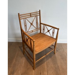 Fauteuil Vicario en Bois Naturel Façon | Maison Barrois