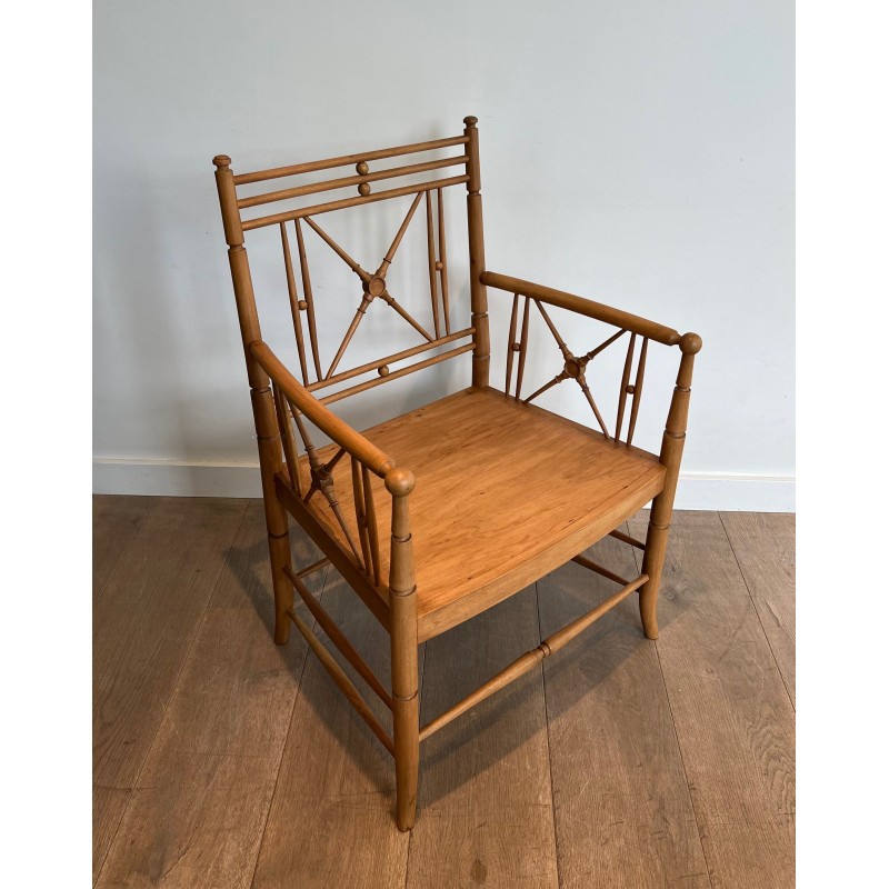 Fauteuil Vicario en Bois Naturel Façon | Maison Barrois