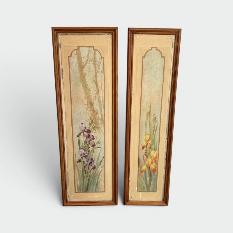 Panneaux Décoratifs Art Nouveau aux Iris | Maison Barrois