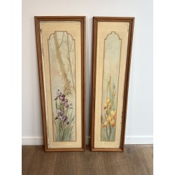 Panneaux Décoratifs Art Nouveau aux Iris | Maison Barrois