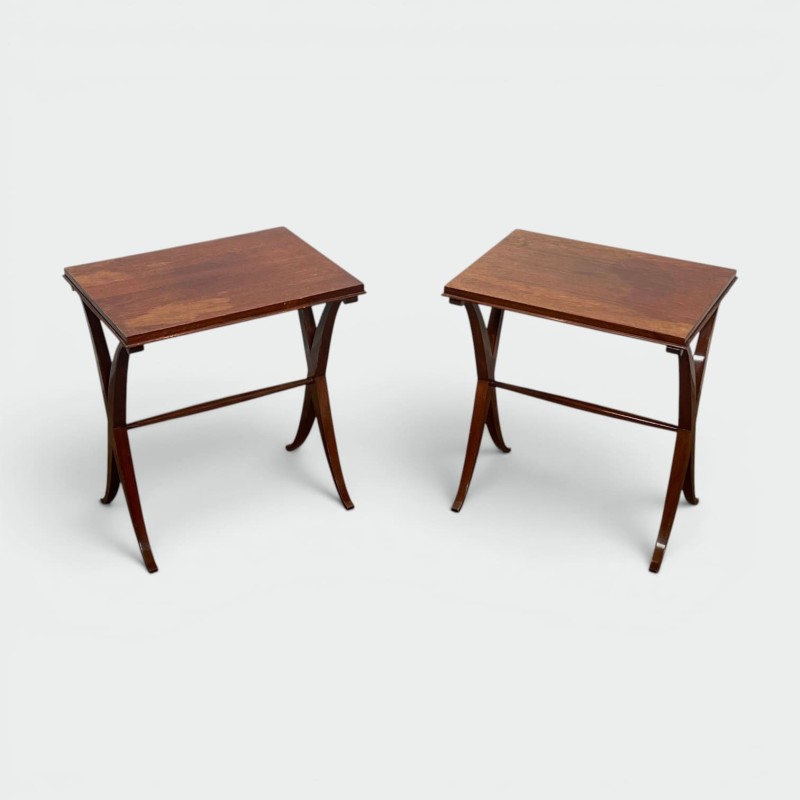 Side Tables in Mahogany | Maison Barrois