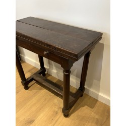 Portuguese Folding-Top Table in Walnut | Maison Barrois
