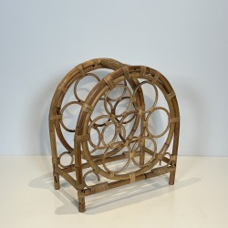 Rattan and Bamboo Bottle Holder | Maison Barrois