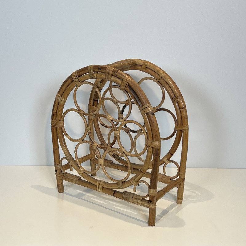Rattan and Bamboo Bottle Holder | Maison Barrois