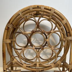 Rattan and Bamboo Bottle Holder | Maison Barrois
