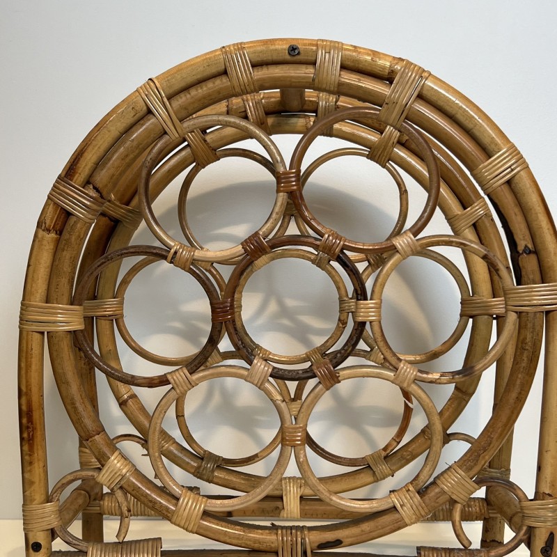 Rattan and Bamboo Bottle Holder | Maison Barrois