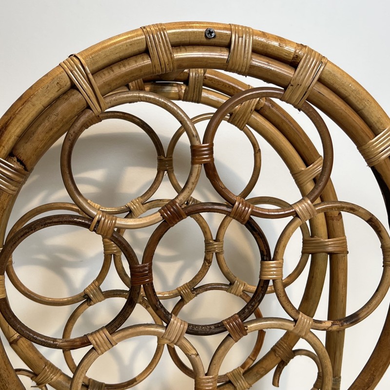 Rattan and Bamboo Bottle Holder | Maison Barrois