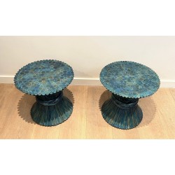 Bamboo Side Tables in the Shape of a Wheat | Maison Barrois