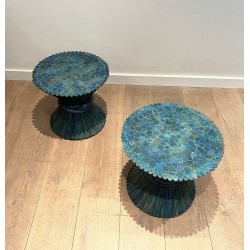Bamboo Side Tables in the Shape of a Wheat | Maison Barrois