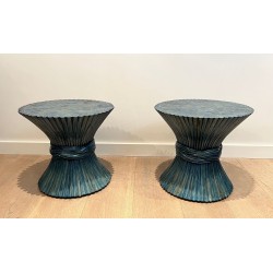 Bamboo Side Tables in the Shape of a Wheat | Maison Barrois