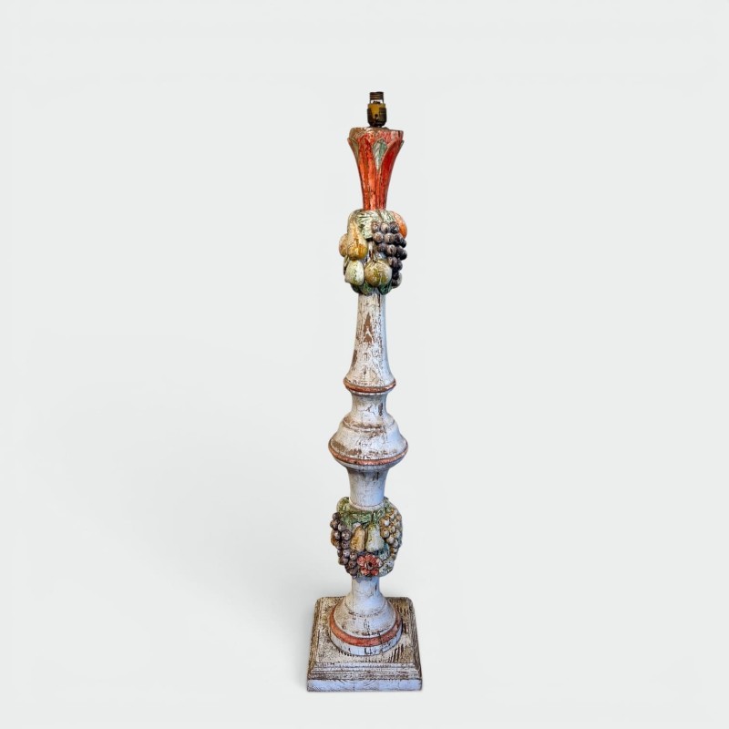 Lampadaire Balustre en Bois Sculpté | Maison Barrois