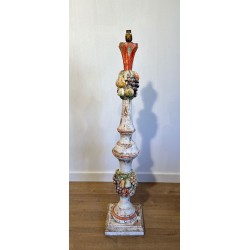 Lampadaire Balustre en Bois Sculpté | Maison Barrois