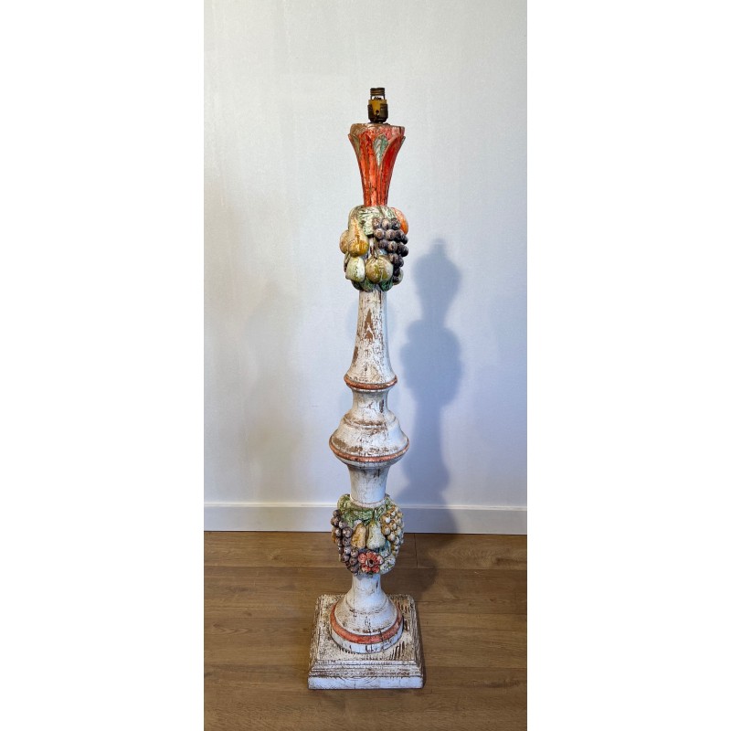 Lampadaire Balustre en Bois Sculpté | Maison Barrois