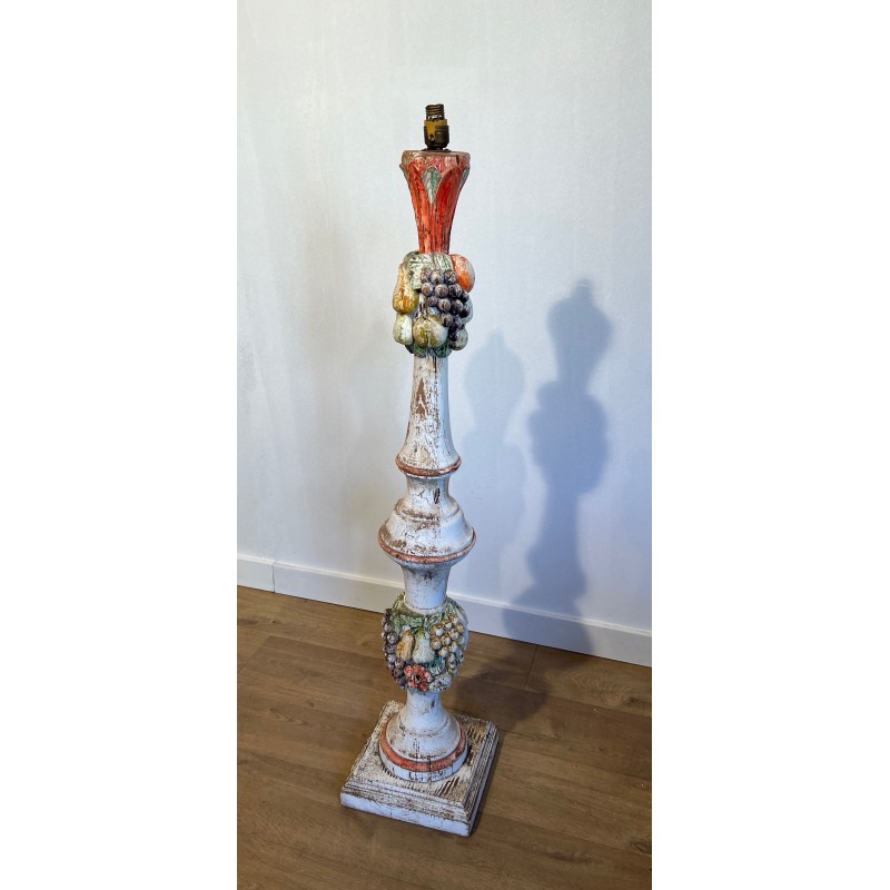 Lampadaire Balustre en Bois Sculpté | Maison Barrois