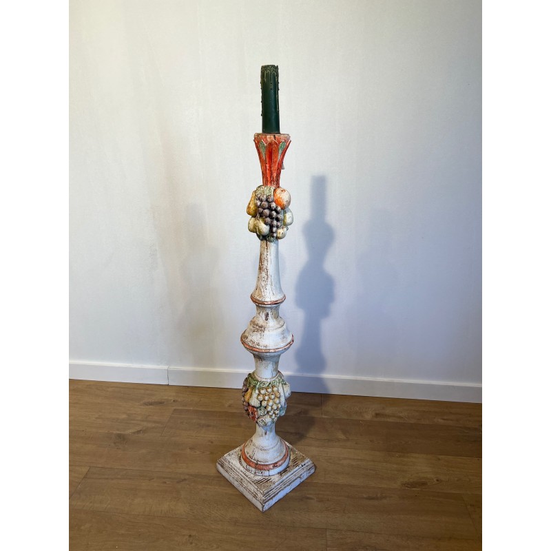 Lampadaire Balustre en Bois Sculpté | Maison Barrois