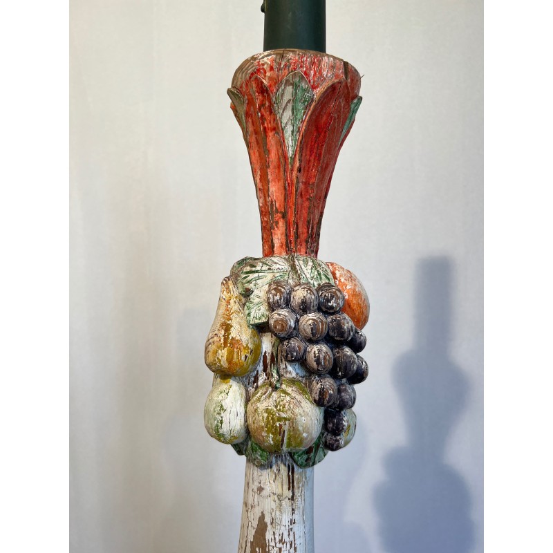 Lampadaire Balustre en Bois Sculpté | Maison Barrois