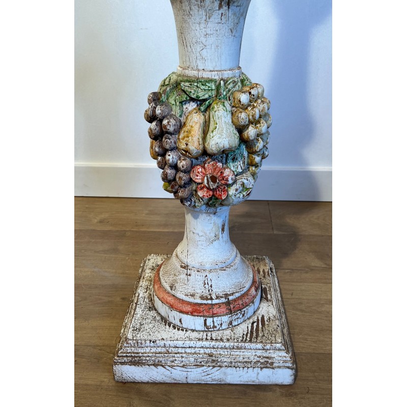 Lampadaire Balustre en Bois Sculpté | Maison Barrois