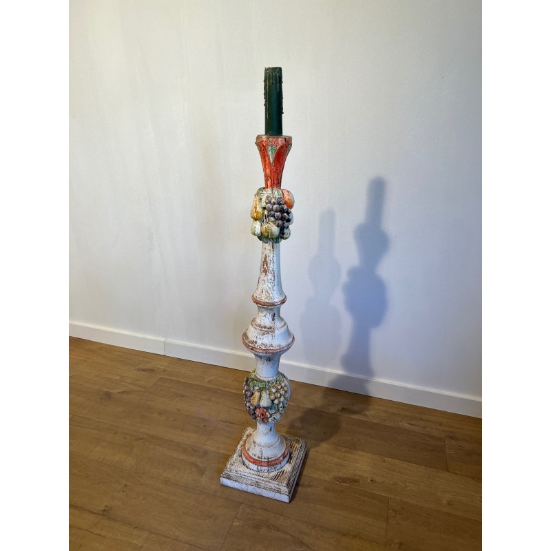 Lampadaire Balustre en Bois Sculpté | Maison Barrois