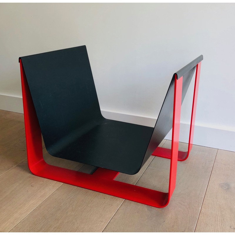 Log Holder in Folded Steel Sheet Lacquered | Maison Barrois