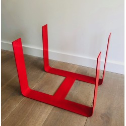 Log Holder in Folded Steel Sheet Lacquered | Maison Barrois